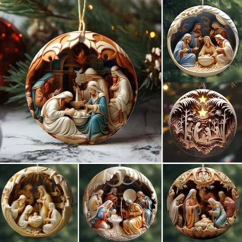 Nativity Christmas Ornament Image