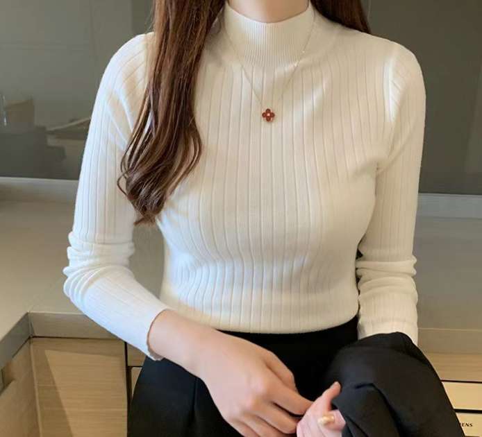 Sexy high neck slim short tie up top