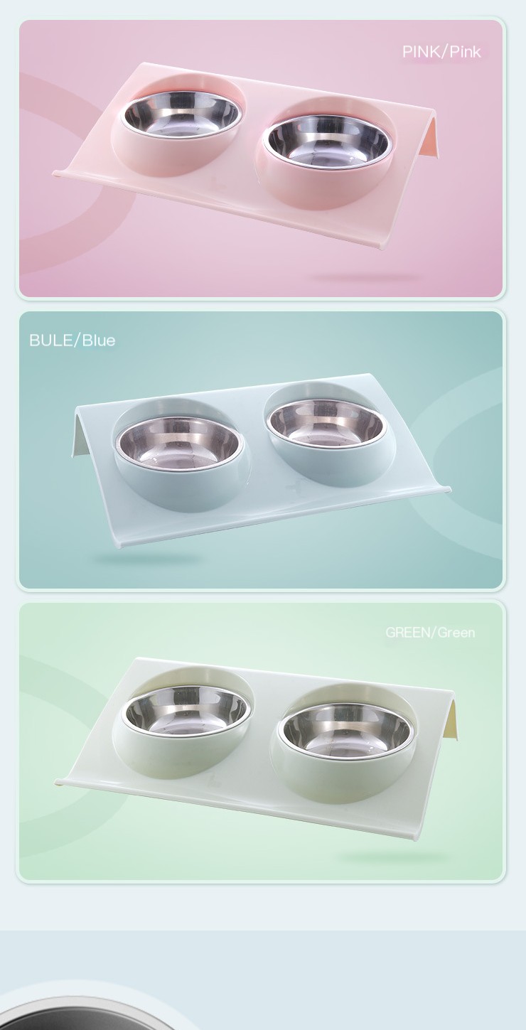 Double Stainless Steel Pet Bowl 3