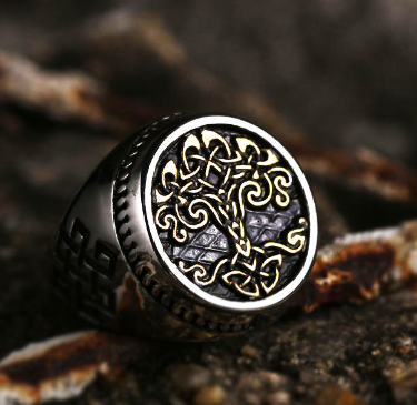 Tree of Life Stainless Steel Open Ring Image 1