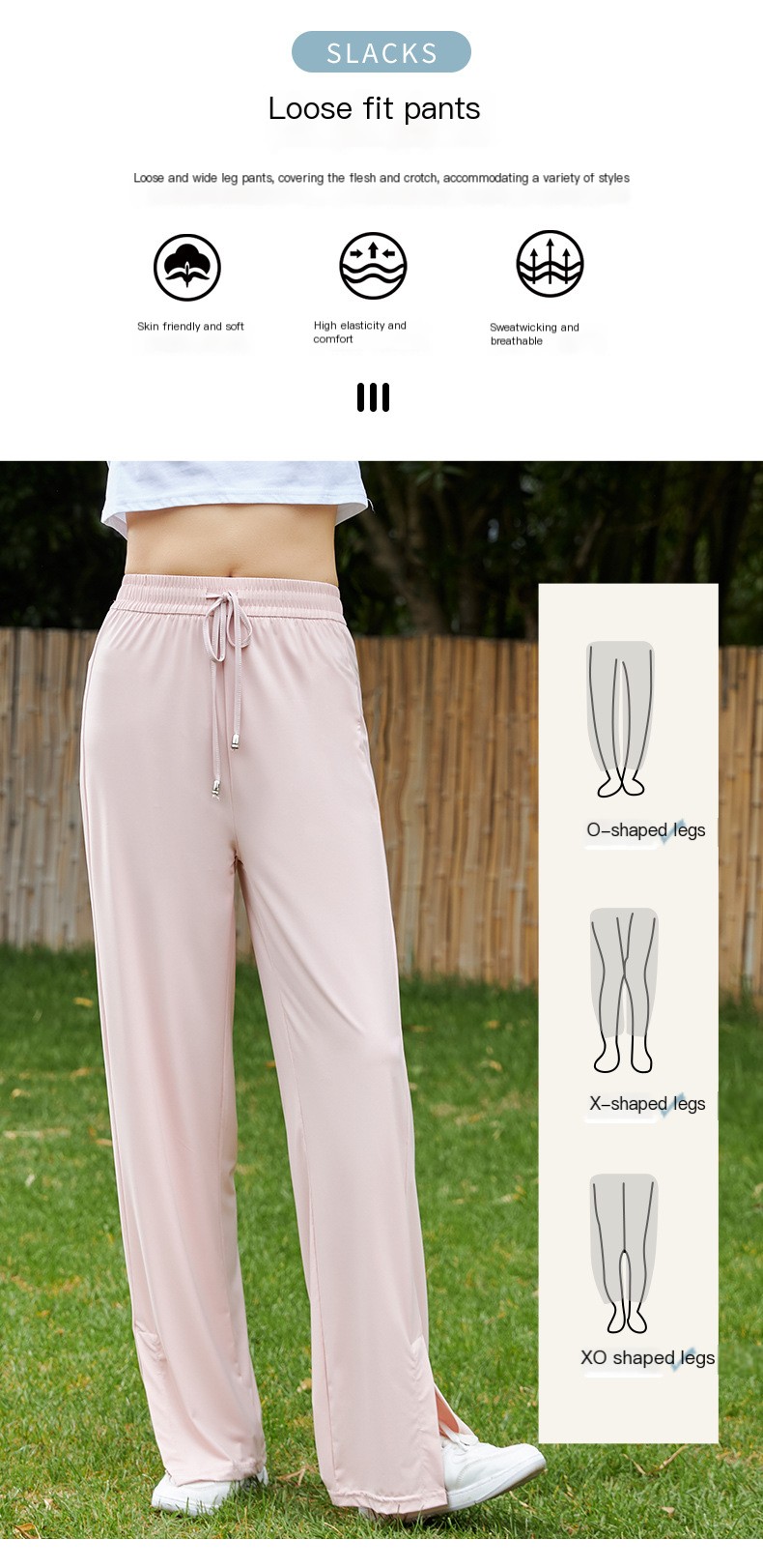 Pink Ice Silk Pants