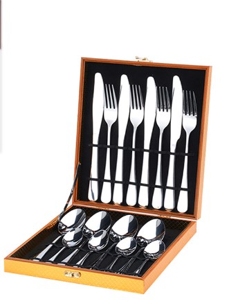 Complete stainless steel dinner set