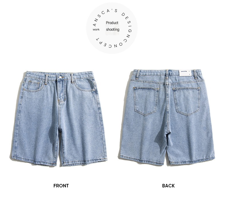Pantalones cortos vaqueros lavados y desgastados 2