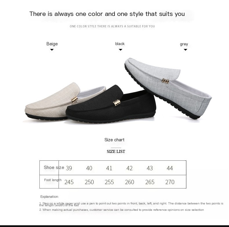 Men's Canvas Loafers - Grey