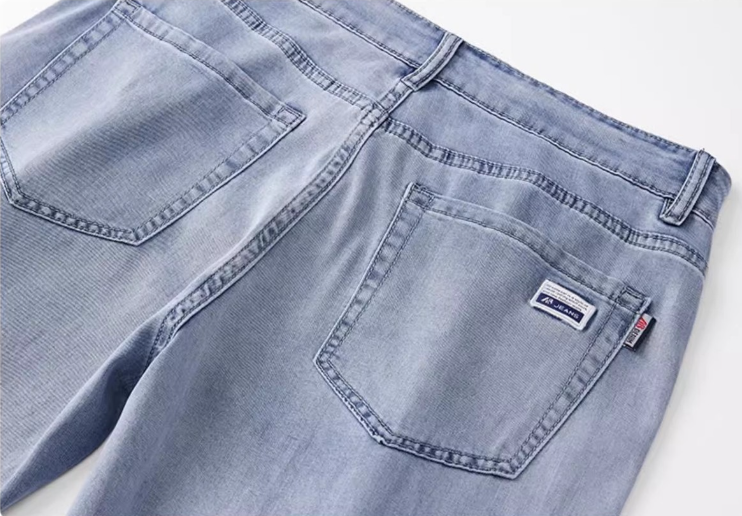 High Street Stitching Kontrastfarbe Retro Trendy Herren Jeans