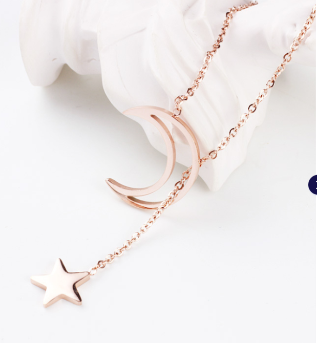 Star and Moon Necklace