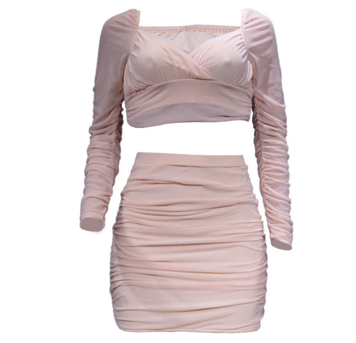 Cropped Top and Skirt Set 7