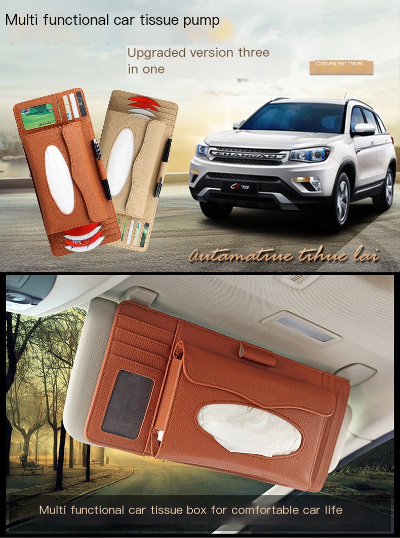 Car Sun Visor Organizer - Black