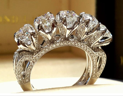 Simulated Diamond Engagement Ring