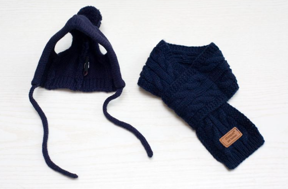 Warm Pet Hat and Scarf