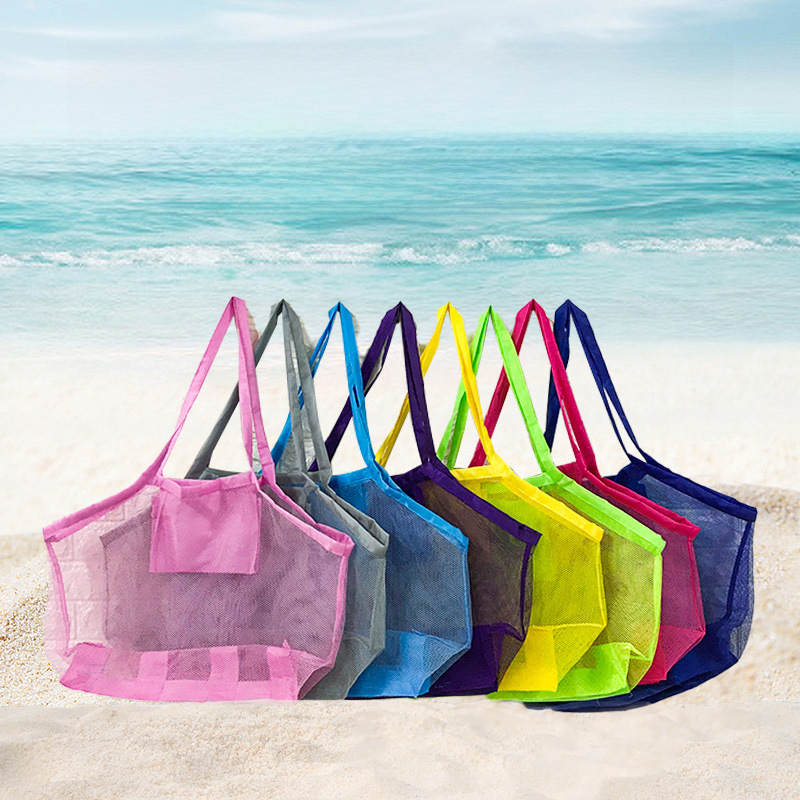 Summer Explosions Outdoor Portable Mesh Beach Bag Children's Toys Quick Storage Bag Sand Digging Tool Storage Bag image