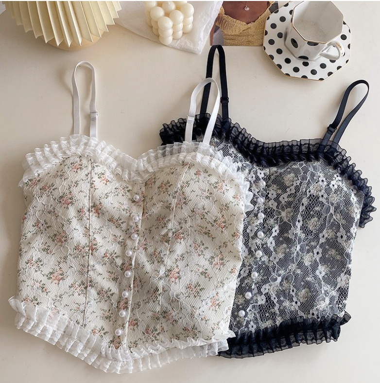 Floral Camisole in White