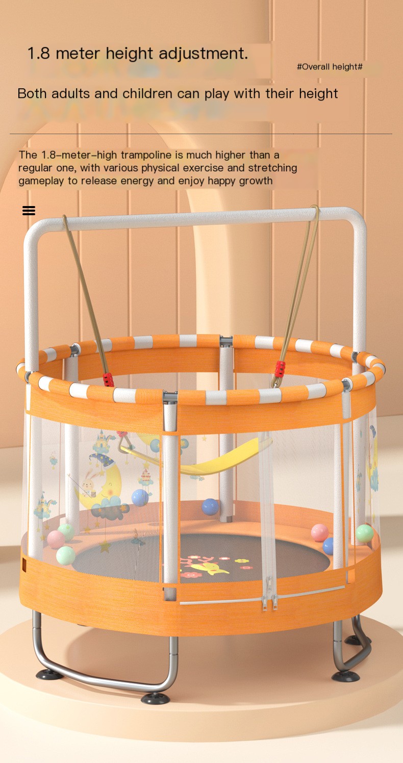Trampoline with safety net
