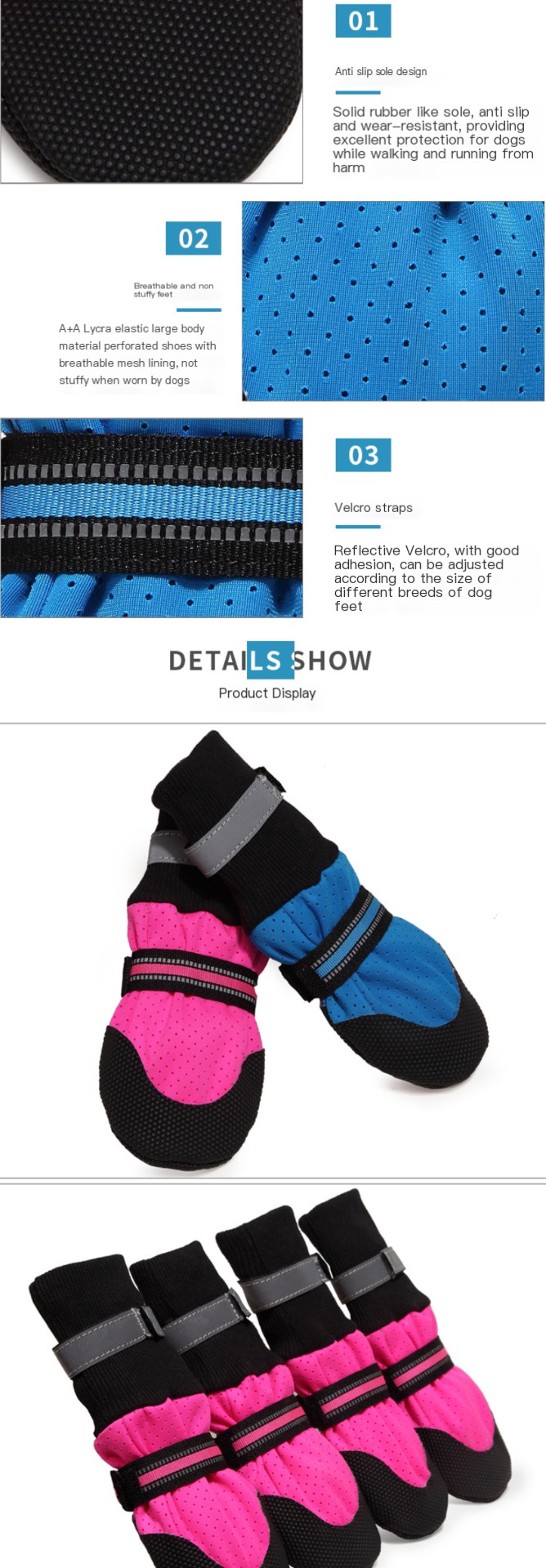 Pink Pet Shoe Covers