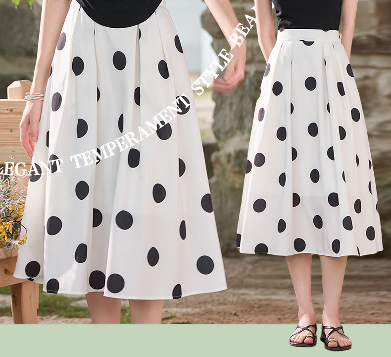 High Waist Anti-exposure Pleated Midi Skirt 3