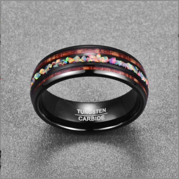 Black Tungsten Steel Ring Image 3