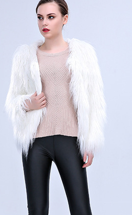 Imitation Wool Coat Front View