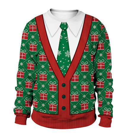 Christmas Animal Print Pullover 7