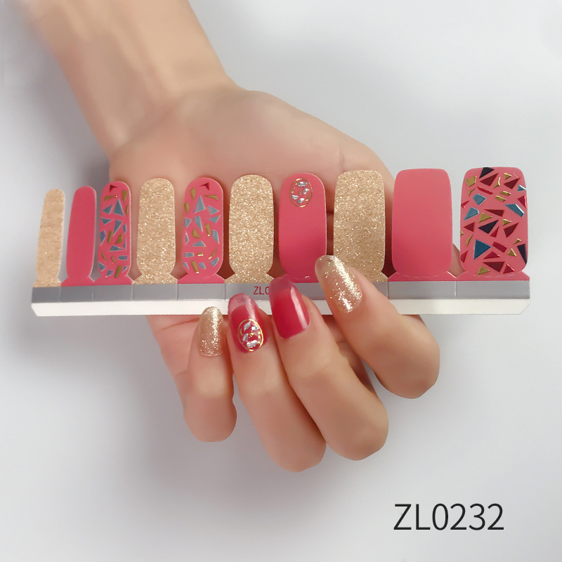 Shell Nail Sticker 3D Bronzing