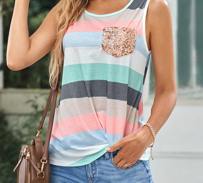 Casual Striped Tank Top