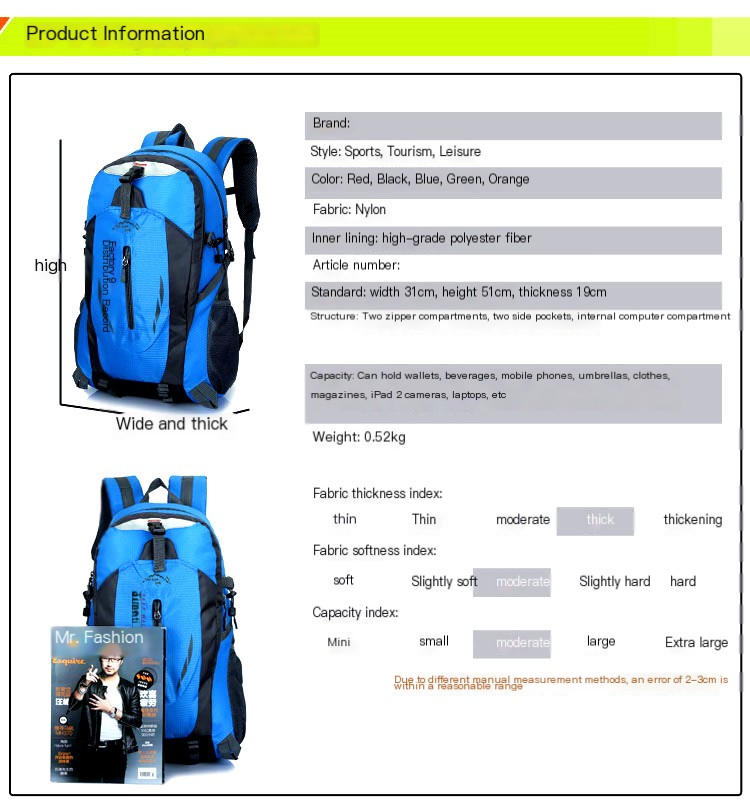 Large-capacity Outdoor Travel Backpack