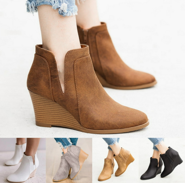 Mid-Heeled Ankle Boots