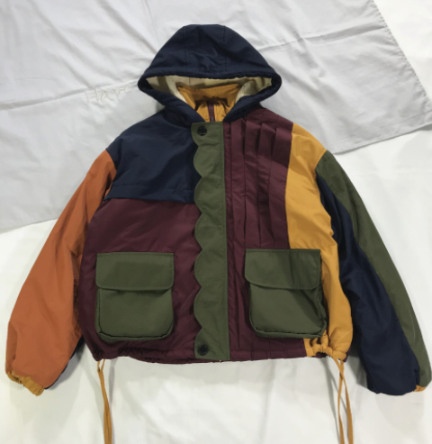 Color-blocking cotton jacket image 1