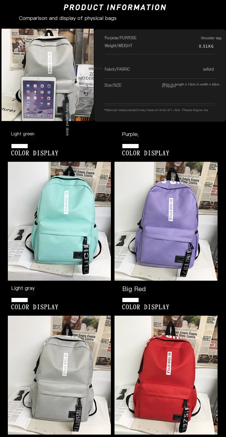 Large Capacity Campus Couple Schoolbag