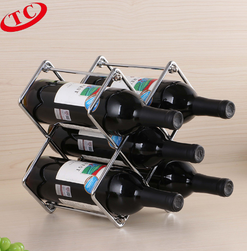 Metal Honeycomb Wine Rack - Silvery White