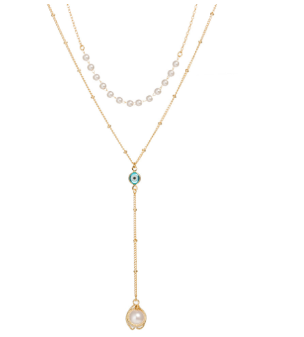 Layered Necklace with Roman Portrait