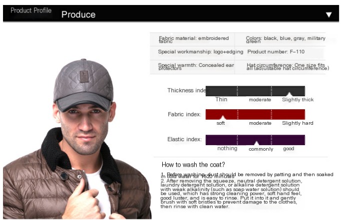 Men's Winter Baseball Cap