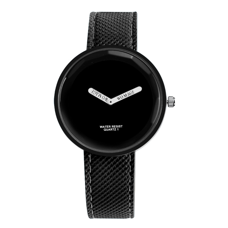 Minimalist Matte Leather Belt Watch - Red