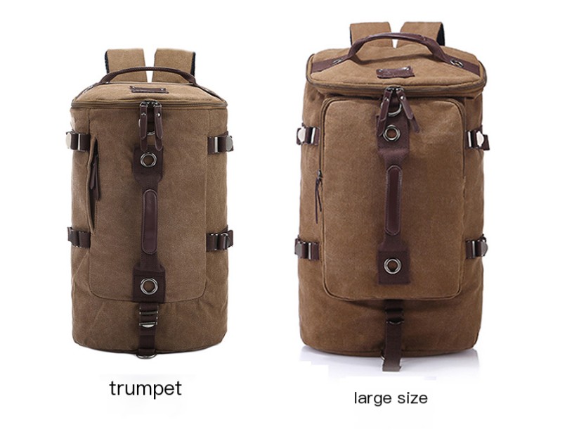 Canvas Double Shoulder Backpack