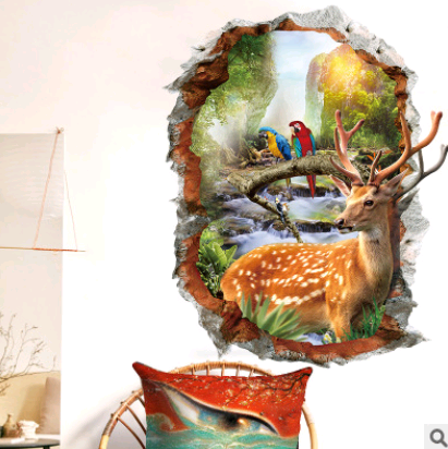 3D Wall Sticker - Scenic Deer
