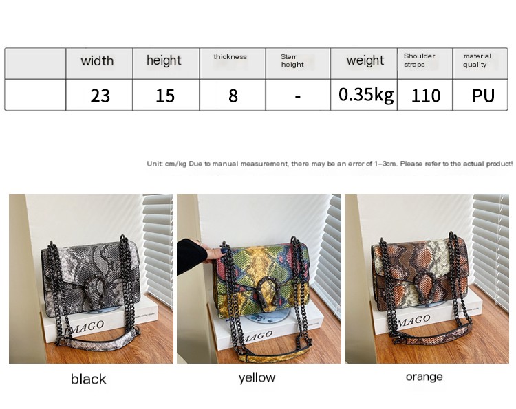Chain Crossbody Bag Black