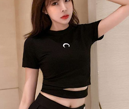 Women's short t-shirt short sleeve slim fit