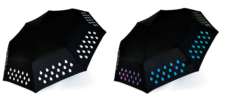 Color changing umbrella effect