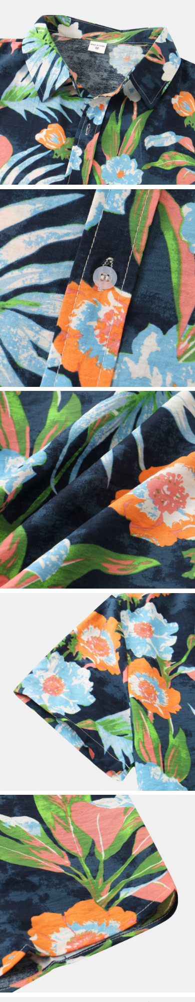 Flower Print Men’s Shirt Image 4