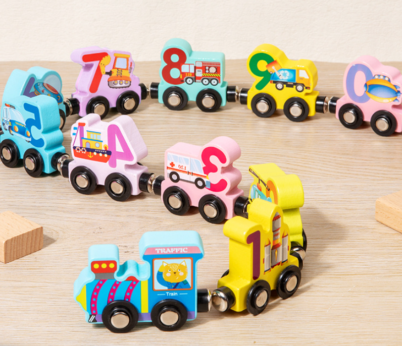 Wooden Magnetic Number Train 2