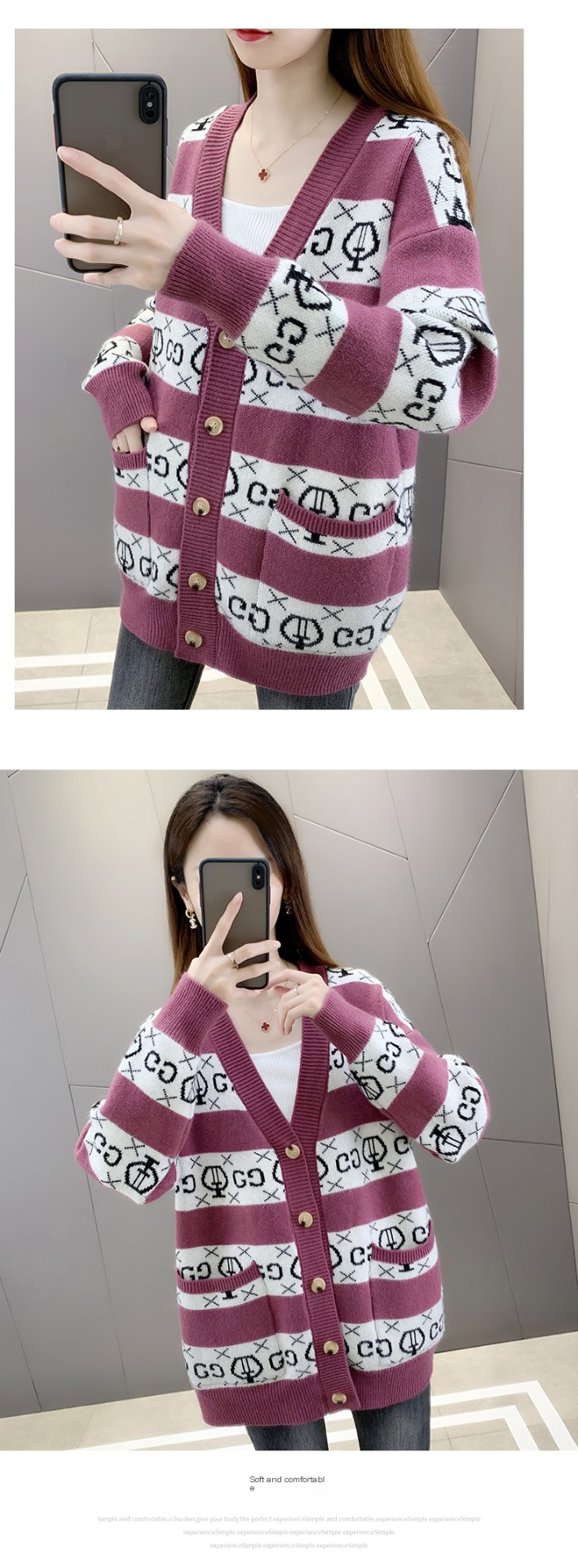 Christmas Reindeer Cardigan Image 3