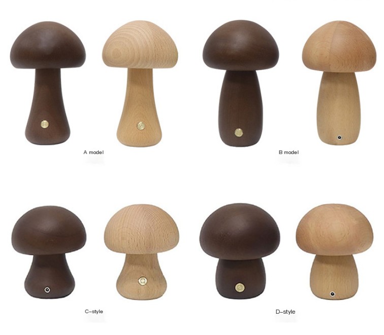 Wooden Mushroom Lamp 3