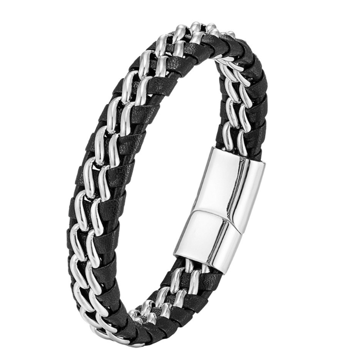 Stijlvolle leren armband