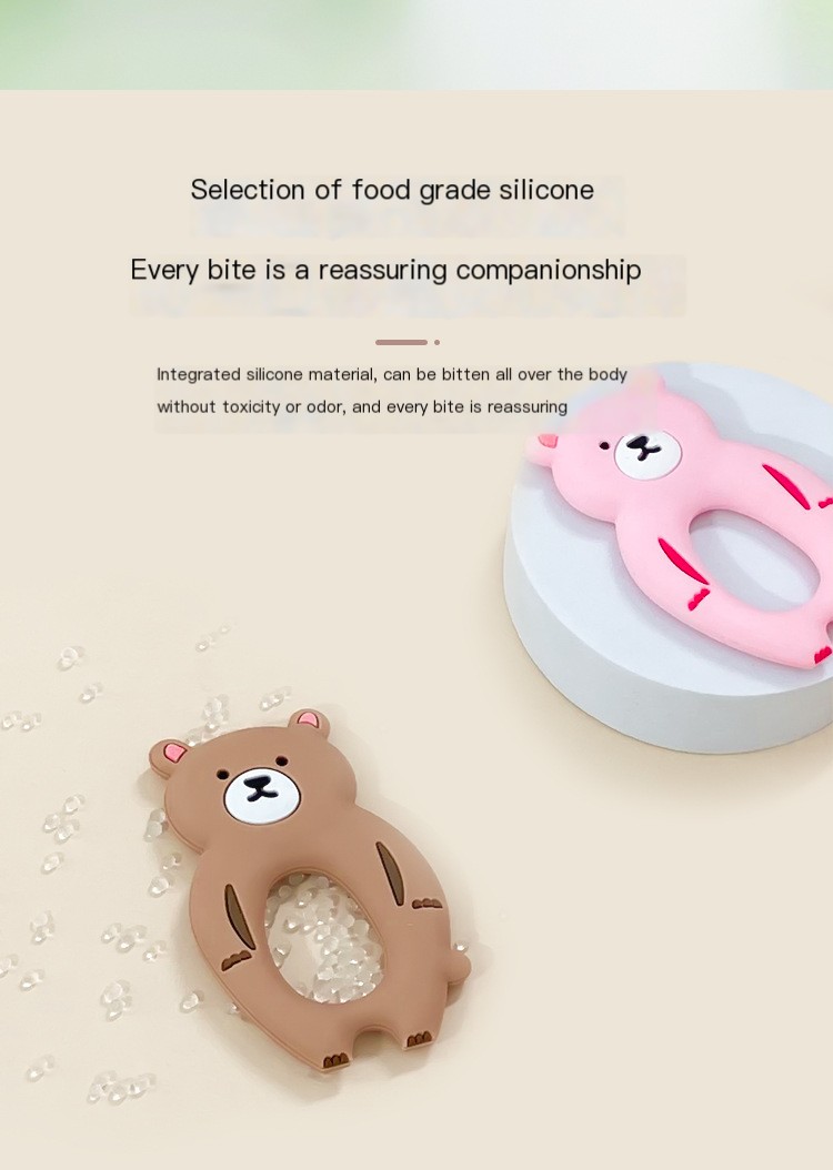 Silicone Bear Teether Blue