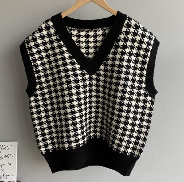 Woolen Vest Black
