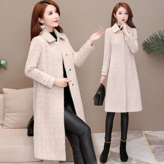 Women's Woolen Coat - Back View