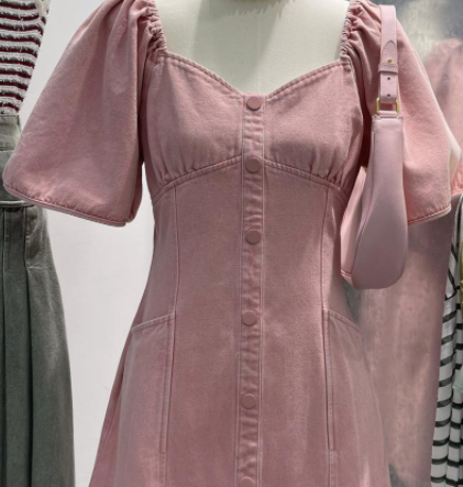 Model Wearing Vintage Dress