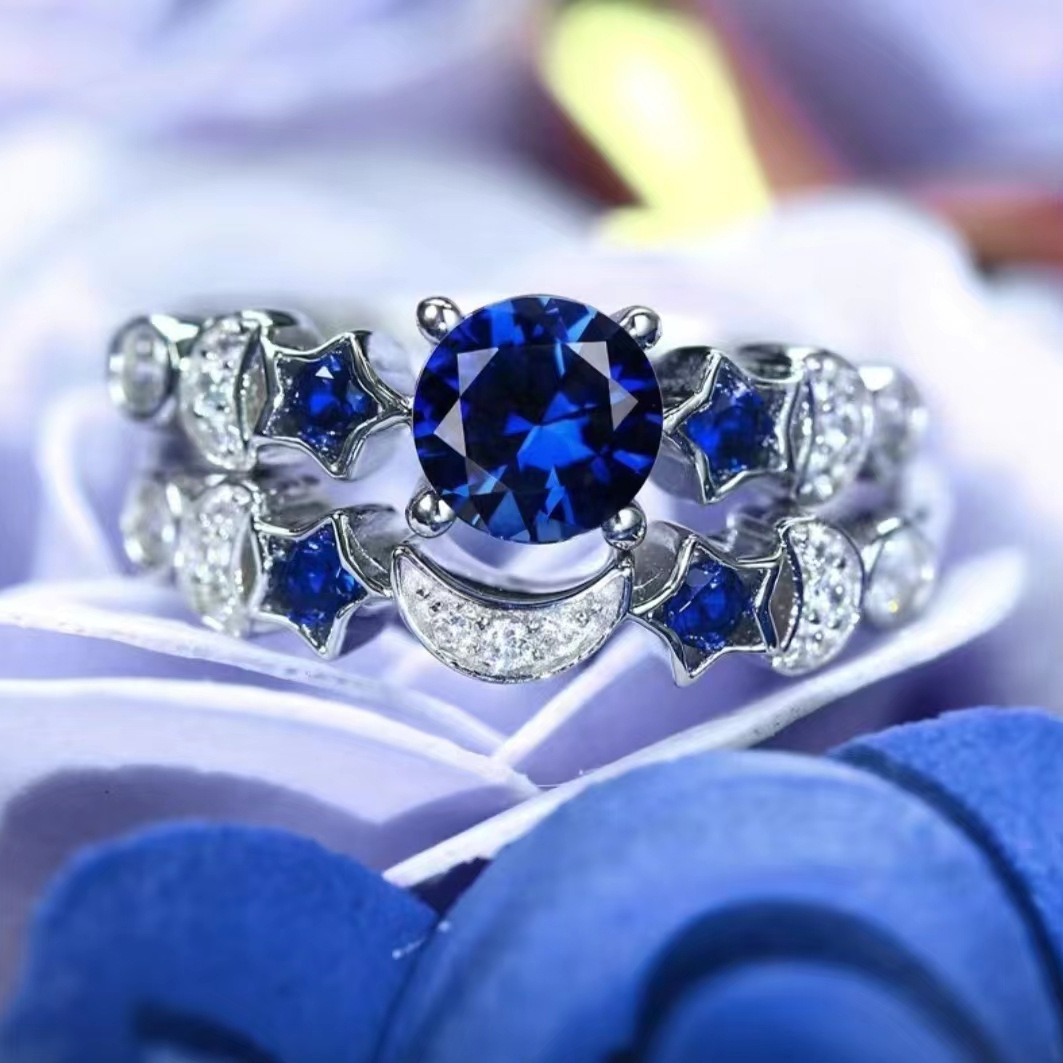 Creative Star and Moon Ring Image 3