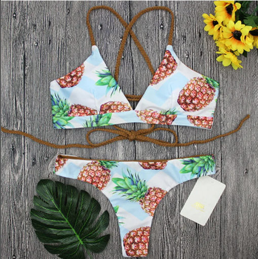 Pineapple Print Bikini