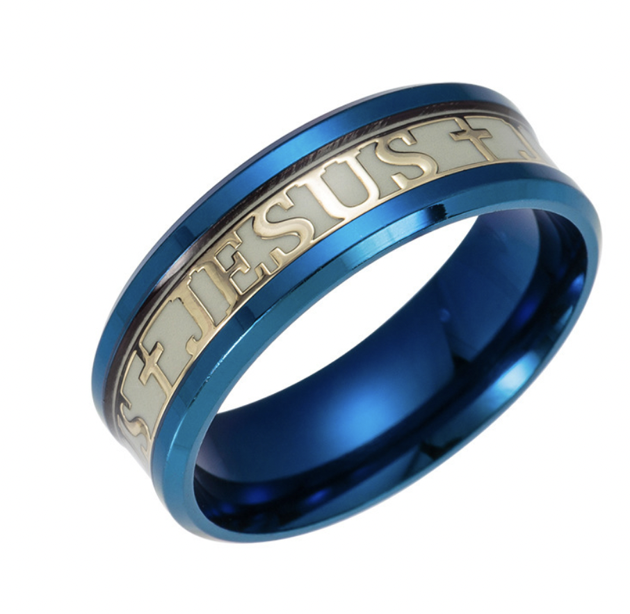 Jesus Ring Blue