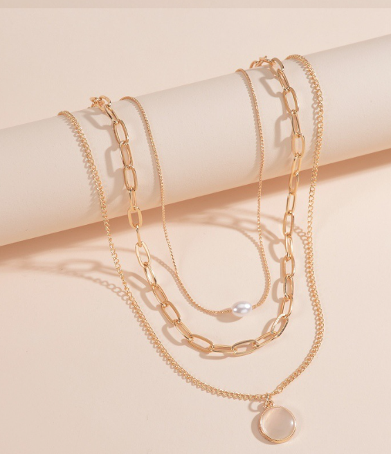 Geometric Circle Necklace